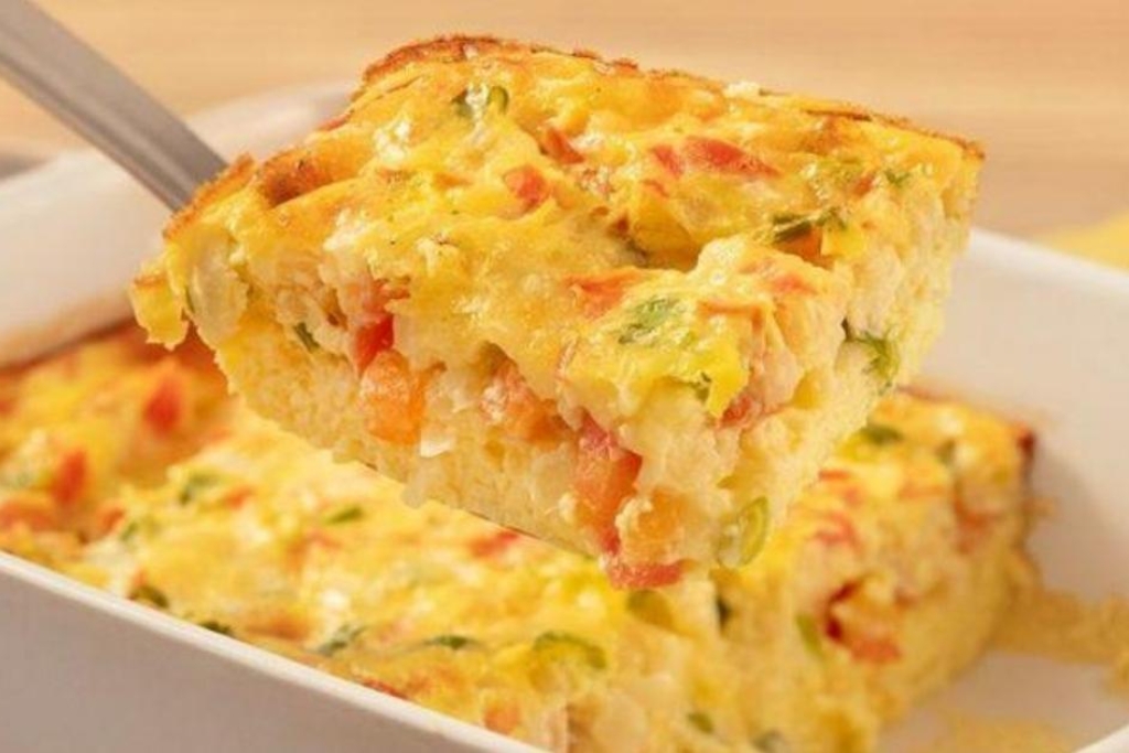 Omelete de forno delicioso, para uma refeição nutritiva e saudável