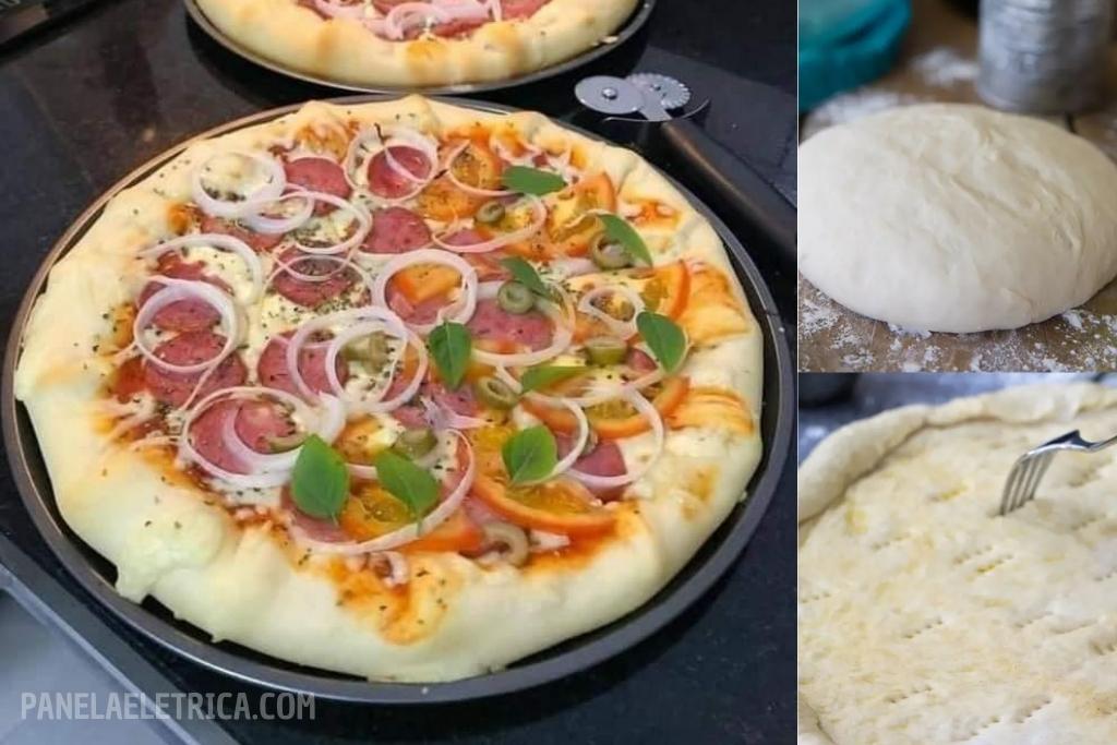 Massa de pizza super fofinha e saborosa, não deixe de fazer