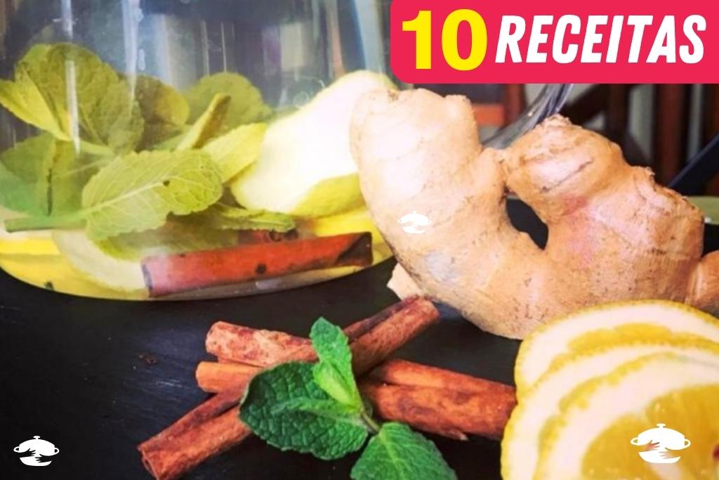 10 Receitas de Chás Caseiros para dar energia, disposição e dormir bem 10 Receitas de Chás Caseiros para dar energia, disposição e dormir bem
